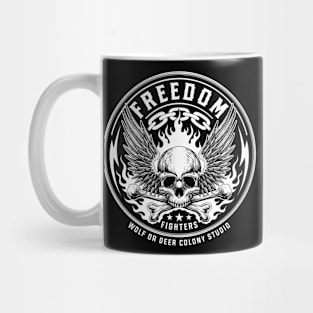 Freedom Fighter Skull Logo Mug